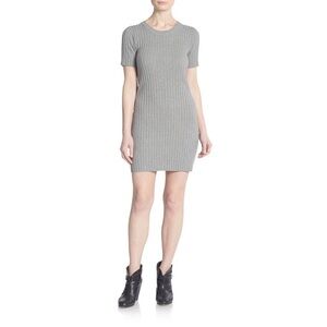For Love & Lemons Ribbed Knit Short Sleeve Dress